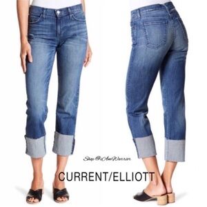Current/Elliott NWT cuffed/cropped high rise jeans *shop@iamwarrior